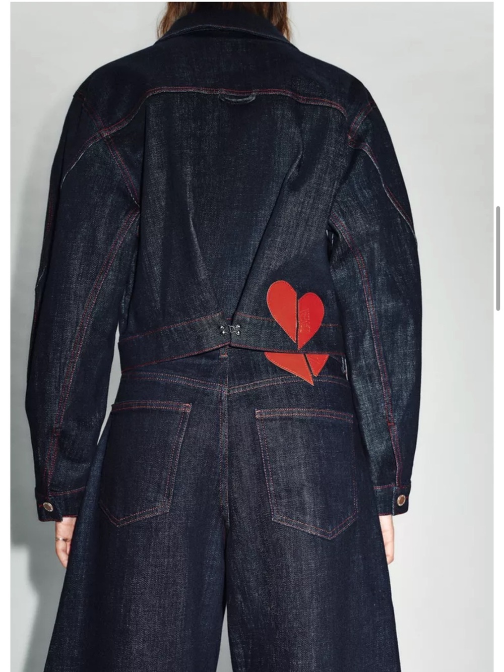 Zara shoulder pad denim jacket. XS